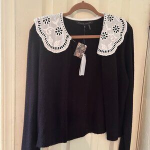 ENGLISH FACTORY   BLACK & WHITE SWEATER